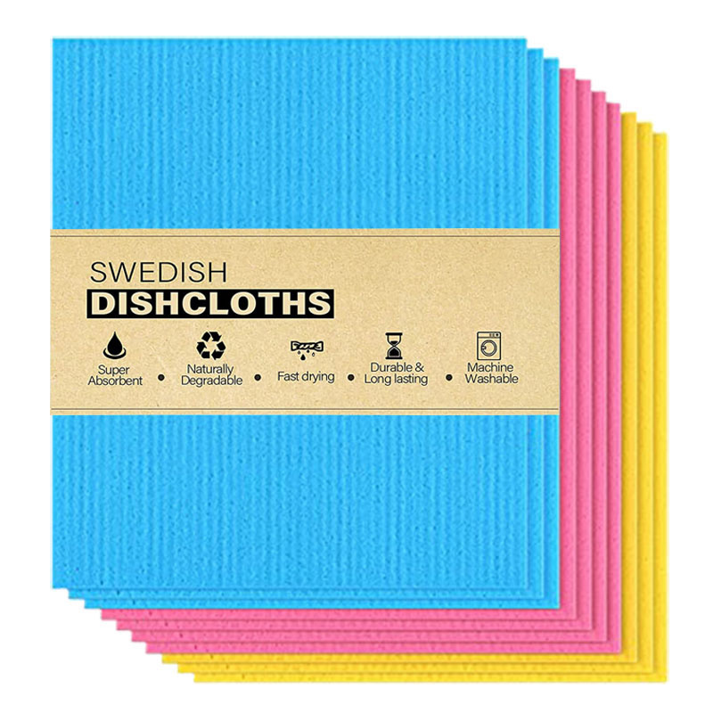 Esun High Quality Biodegradable Kitchen Dish Swedish Dishcloth Cleaning Sponge Dish Cloth Eco-Friendly Cleaning Cloths for Kitchen