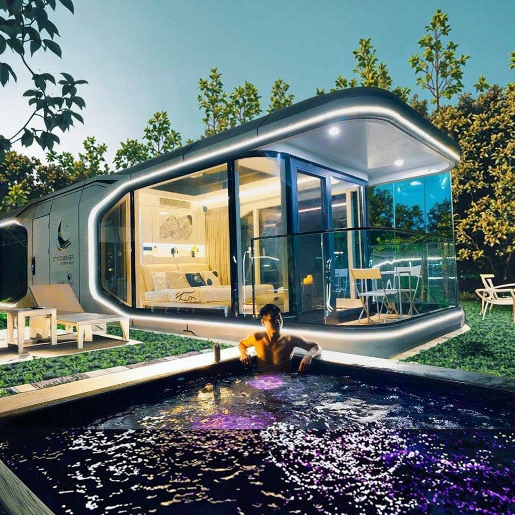 Luxury 2 Bedroom Prefab Villa Ready to Ship Steel Modular Home House Boat Floating Hotel Other Tiny Houses