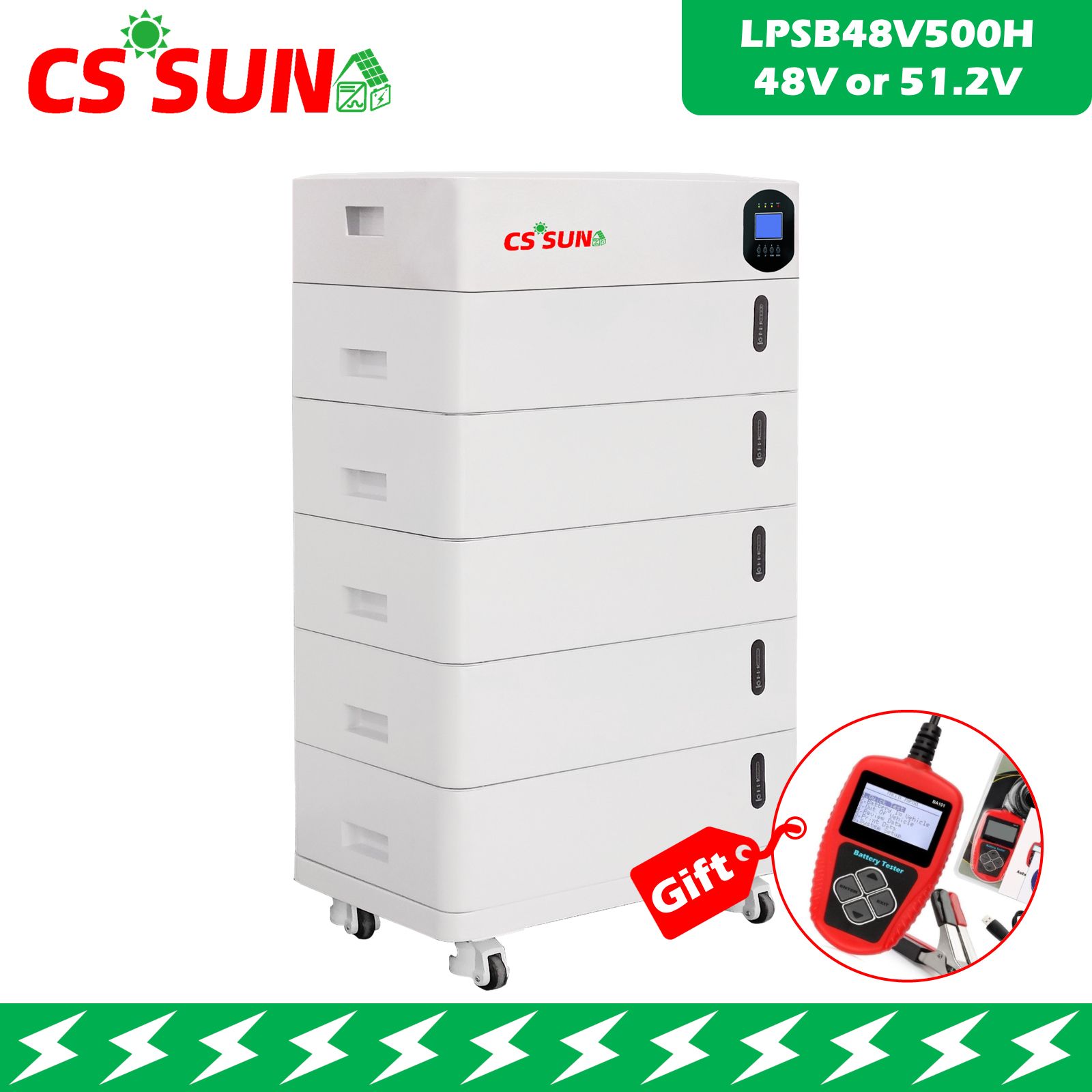 CSSUN LPSB48V500H LiFePO4 Stackable Brick 48V500H Lithium battery for Luc home use China factory, China manufacturer,Power Tools,UPS,industrial power energy