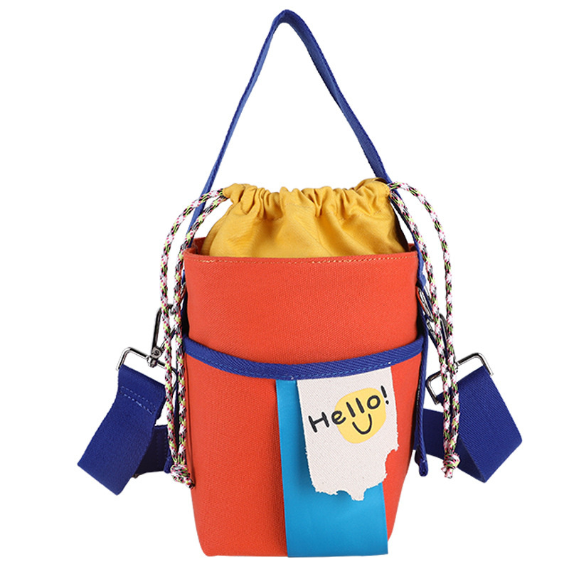 Girl Canvas Crossbody Bag Lovely Single Shoulder Bag Bucket Handbag (MFN6657)