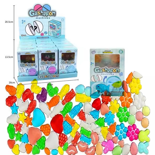 OEM New Cheap Gifts Mini Gashapon Machine Filled Lovely Toys Surprise Egg Candy Toy for Kids Candy Toys Kids