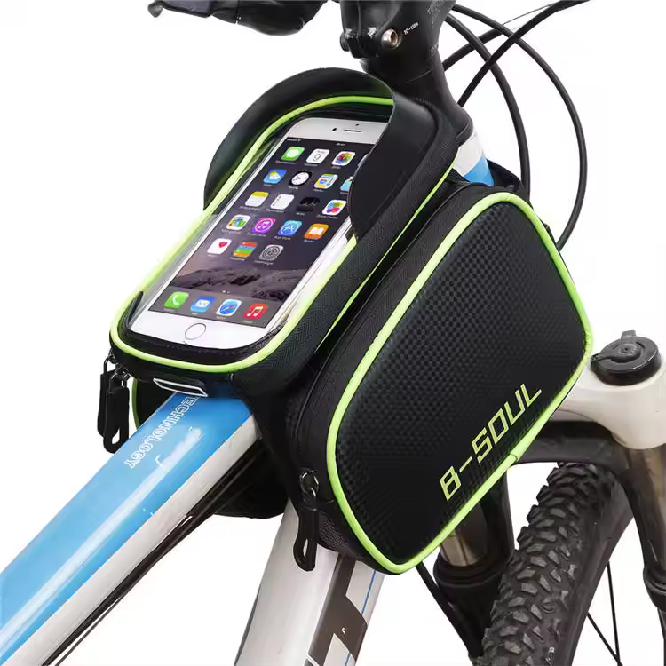 Wholesale Premium Waterproof Bicycle Frame Bag High Quality Durable Polyester Secure Storage Bicycle Phone Bag