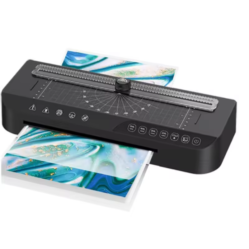 Smart Fn338 A4 Touch Screen Fast Feed Automatic Laminating Cutting Machine 0.6mm Paper Cutter Laminator For Office For A5 A6