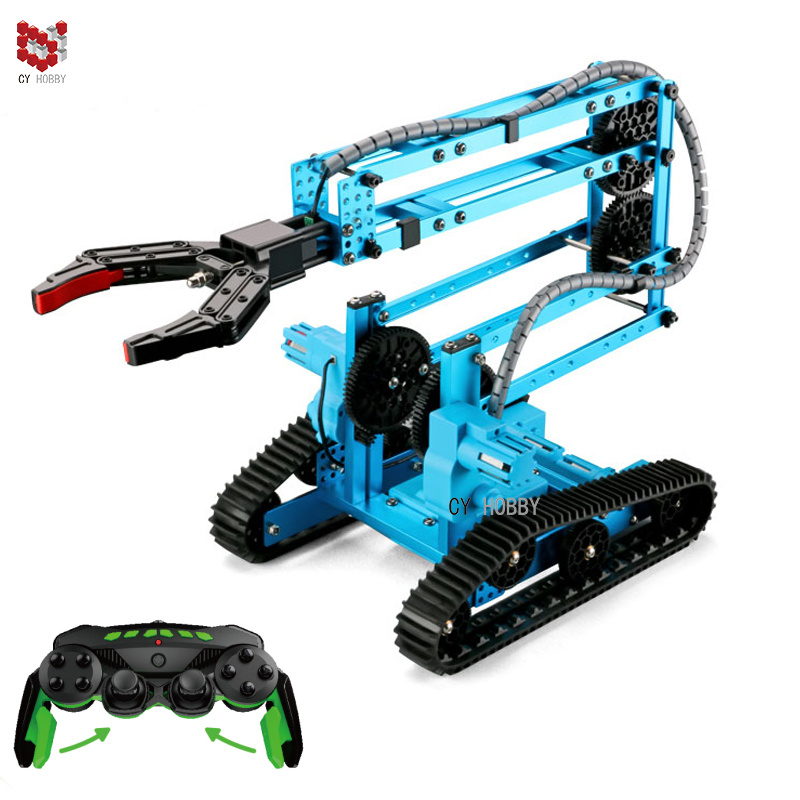 Wireless Remote Control Robotic Arm Children's DIY Stem Creative Scientific Programming Learning Educational Toys Robot Kit Teaching Toys for Student