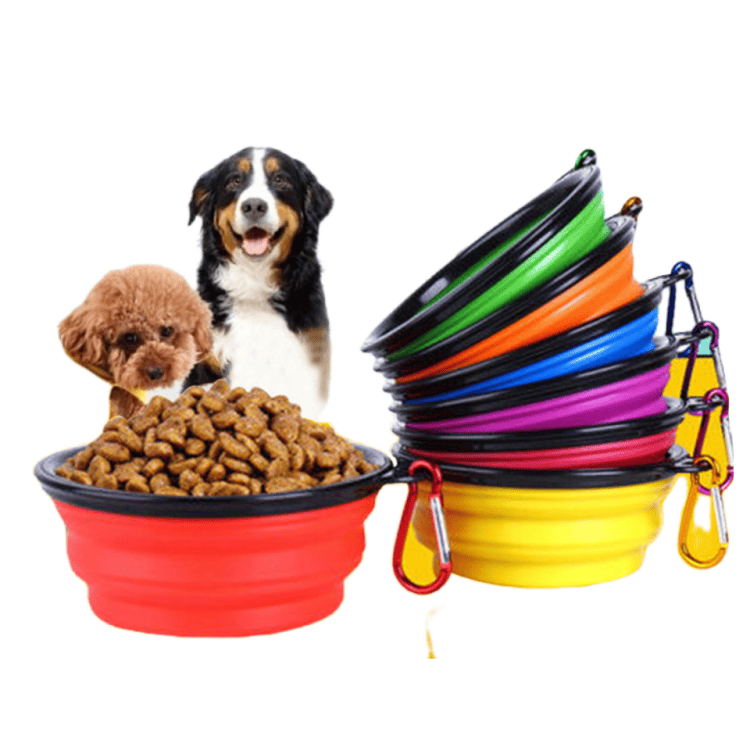 Outdoor Collapsible Pet Bowl Dog Portable Silicone Feeding Pet Food Bowl