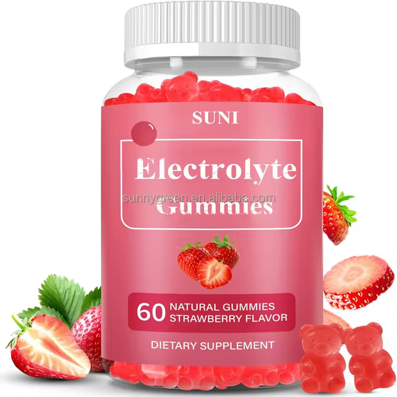 Suni Oem Odm Private Label Vegan Hydration Electrolyte Gummies Energy Booster Gummies For Endurance Sports