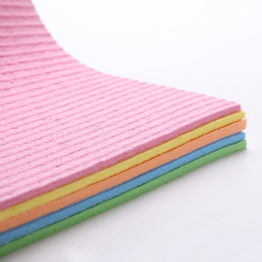 5 PCS Cellulose Sponge Cloth Set Cellulose Bath Sponge Cloth Compressed Degradable Cellulose Sponge Dish Cloths for Kitchen Eco-Friendly Chinese Dishcloth