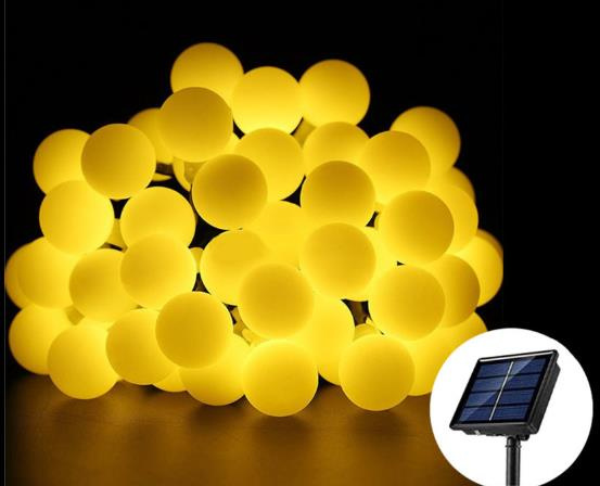 Small White Ball Solar Lamp 10m Power LED String Fairy Lights Solar Garlands Garden Christmas Party Decor for Outdoor LED