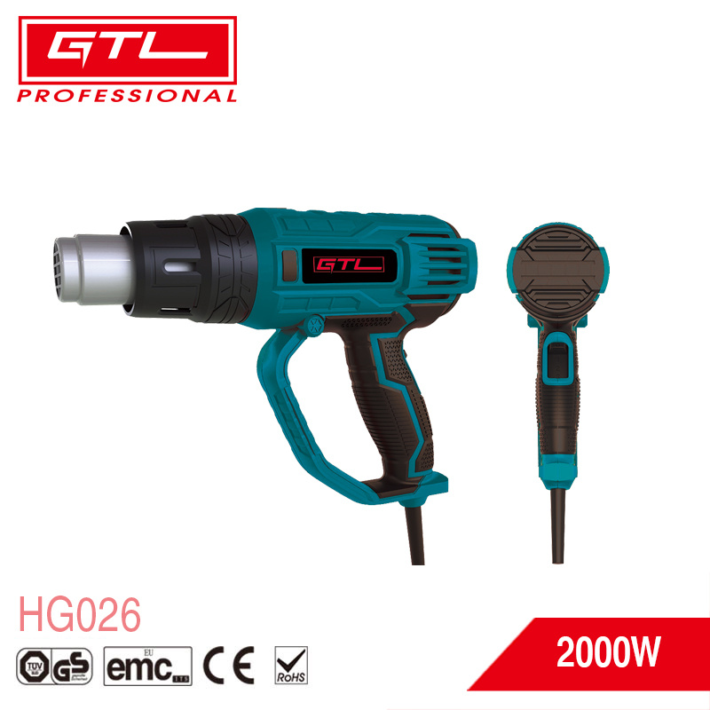 2000W Heat Gun - Professional Hot Air Gun with 2 Temperature Modes Hands-Free Stand Built-in Ideal for Stripping Paints, Soldering Pipes, Shrinking PVC (HG026)