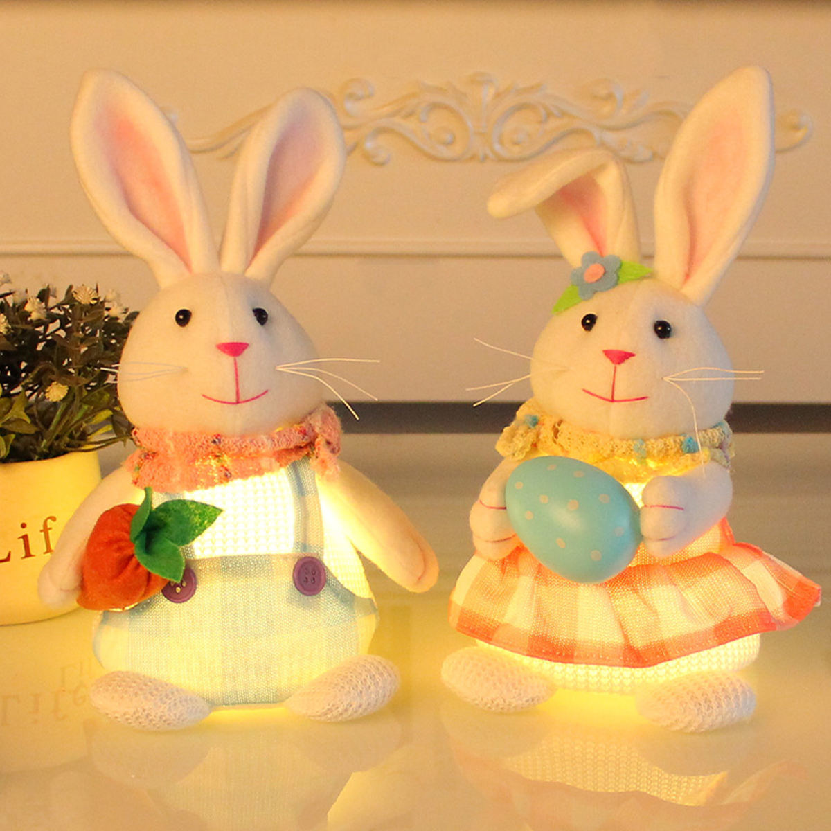 Easter Bunny Handmade Doll Rabbit Kids Gifts Home Decor Easter Party Suppliers