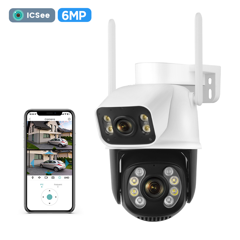 Professional Security Manufacturer Outdoor Wireless Dual-lens Ptz Dome Cameras AI Human Detection Wifi Dual Lens Ptz Camera