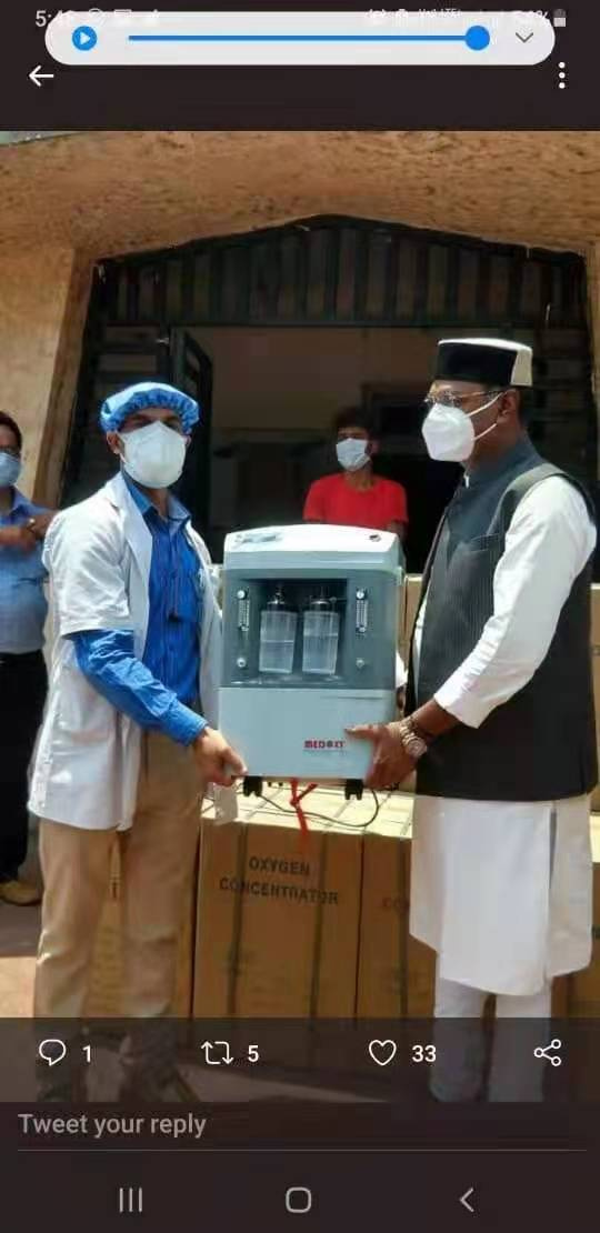 Healthy Breathing Equipment Medical Home Use Double-Flow 10L Portable Oxygen Concentrator