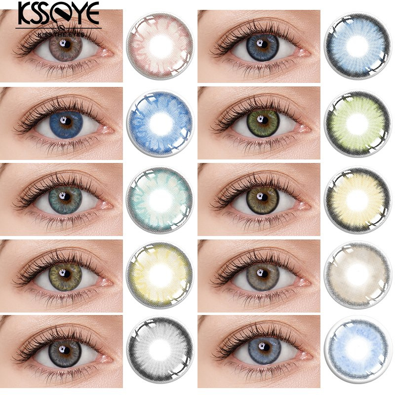 Ksseye Beauty Private Label Soft Colored Contacts Lenses Beautiful Style Wholesale Yearly Eye Color Contact Lens