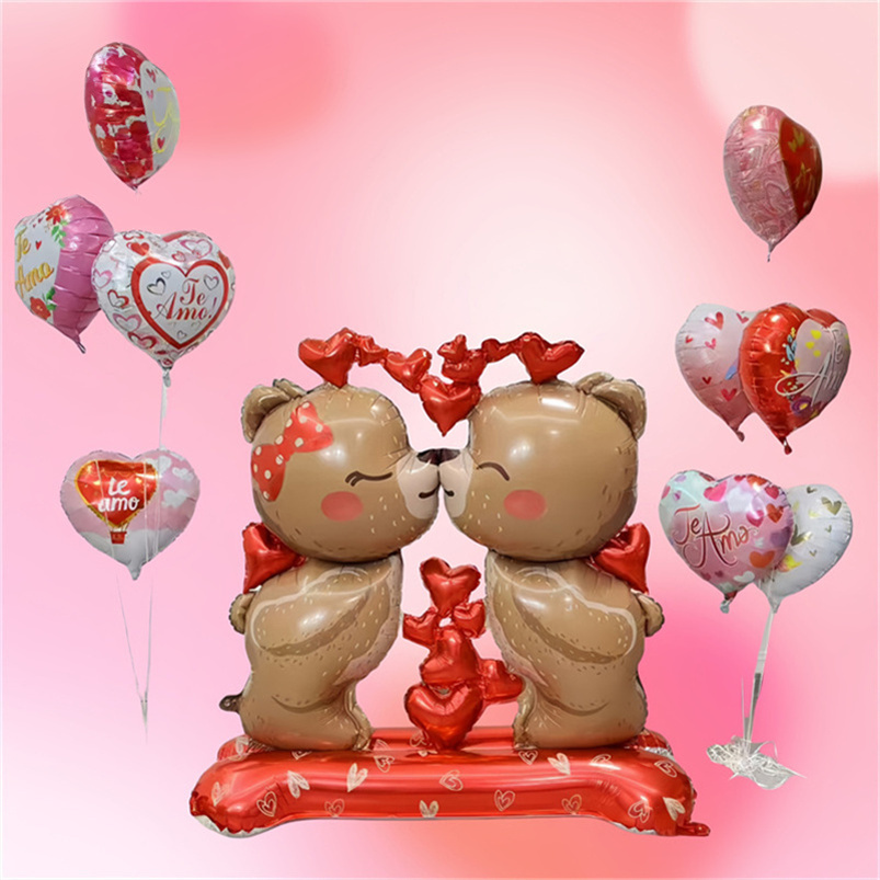 Manufacturer Direct Valentine's Day Special Offer: Romantic Love Foil Balloon with Bear and Ring
