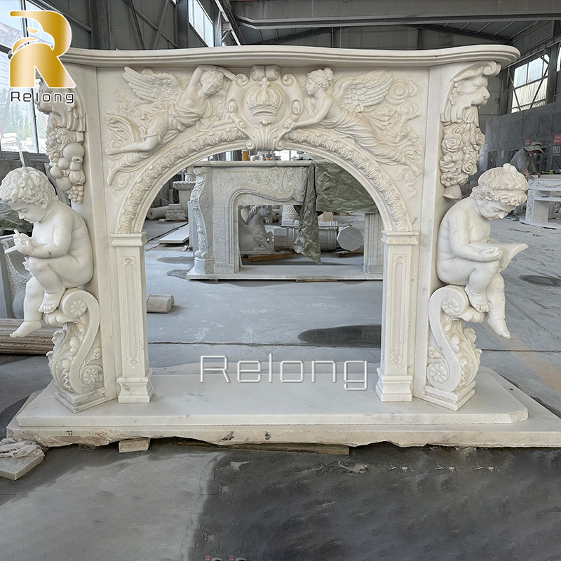 China Supplier Indoor Decorative Marble Fireplace for Home