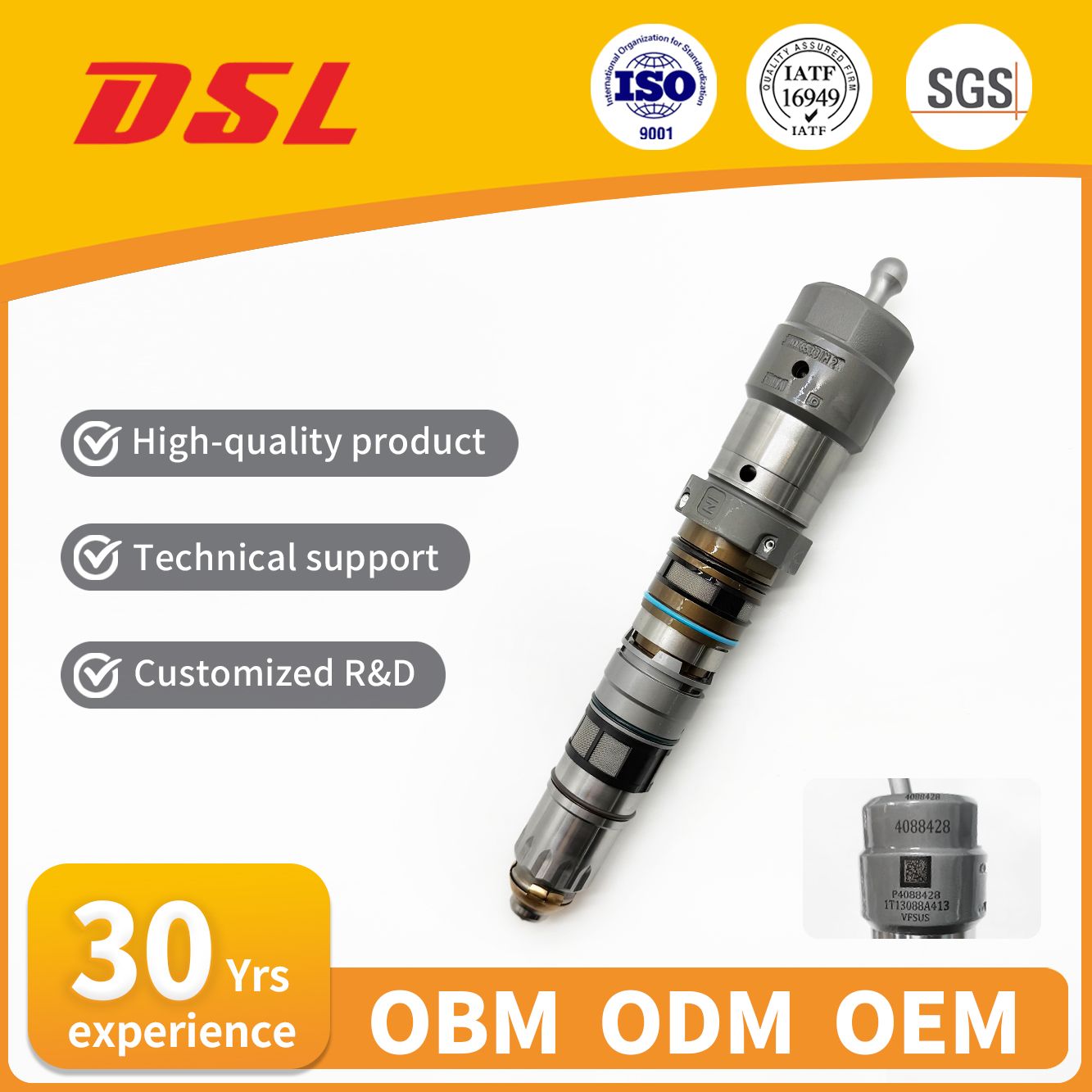 High-Quality 4088428 Diesel Fuel Injector Suitable for Q60