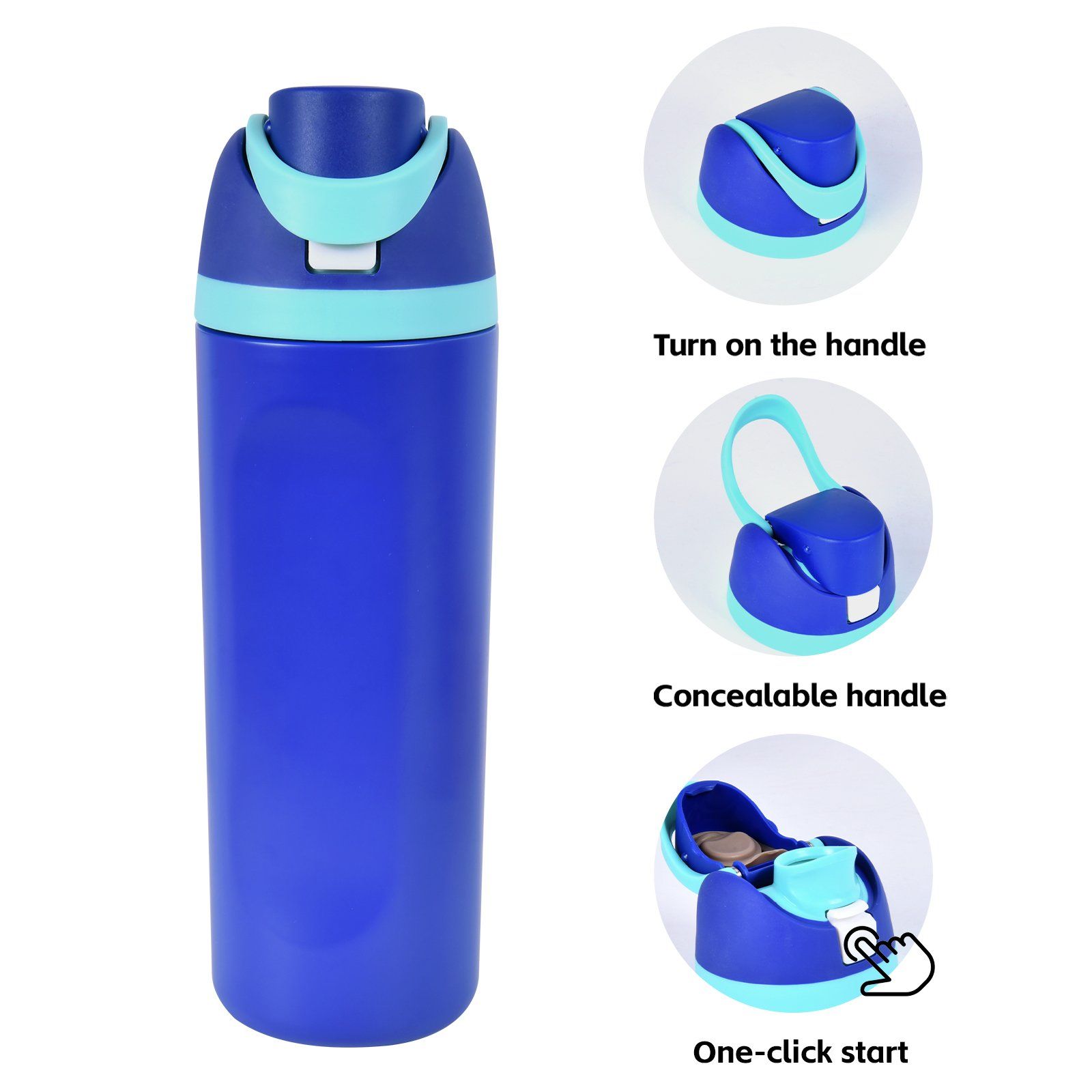 Double Wall Insulated Stainless Steel Tumbler for 19oz Flip-Top Thermal Water Bottle
