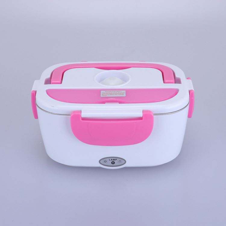 Durable Low Moq Plastic Stainless Steel Plastic Home Car Food Storage Electric Heating Keeping Warm Kitchen Dinner Lunch Box