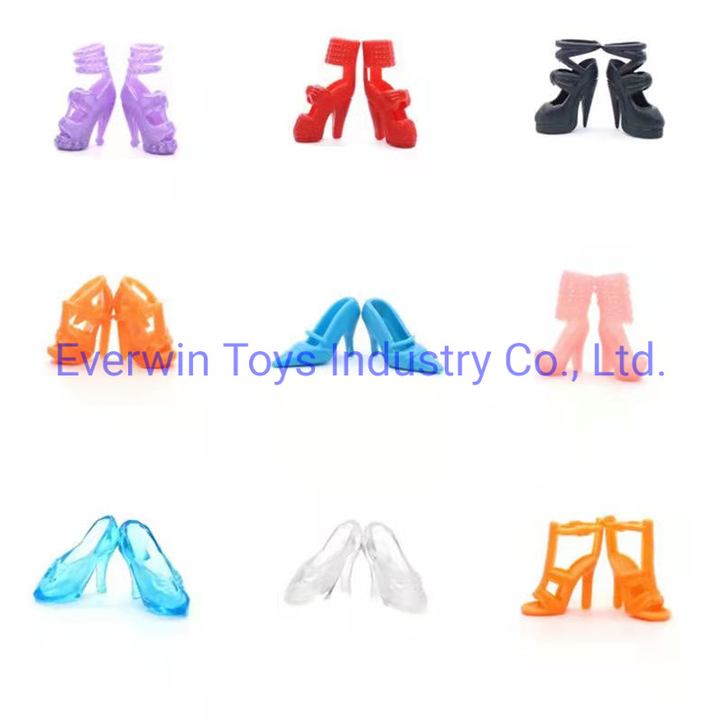 Wholesale Plastic Doll Accessoryhigh Heel Shoes for 1/6 Doll