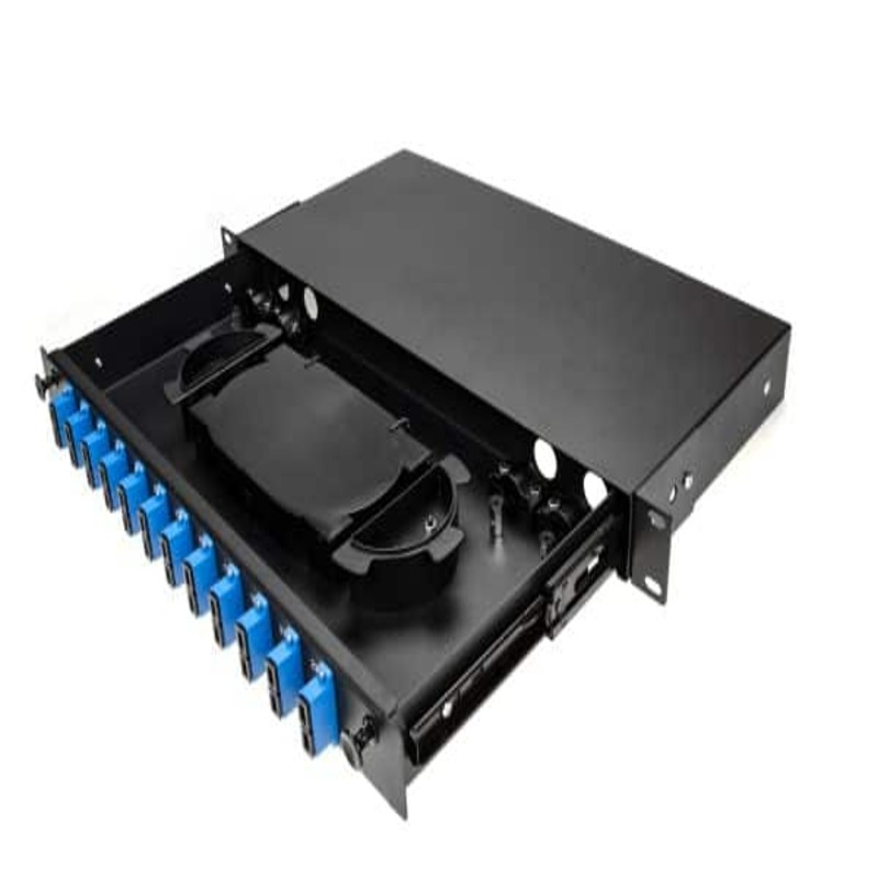 12-24 Core Rack Mount Distribution Panel ODF Fiber Optic Patch Panel