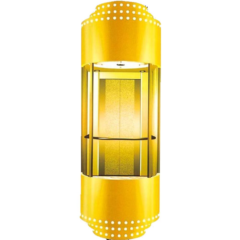 Residential Home Elevator Titanium Stainless Steel Passenger Elevator