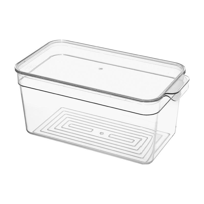 Stackable Plastic Kitchen Bins for Organized Food Storage in Refrigerator