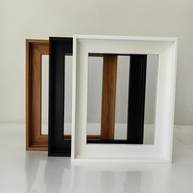 Modern 4X6 5X7 6X8 Small Size White Black Natural Floating Oil Painting Canvas Photo Frame