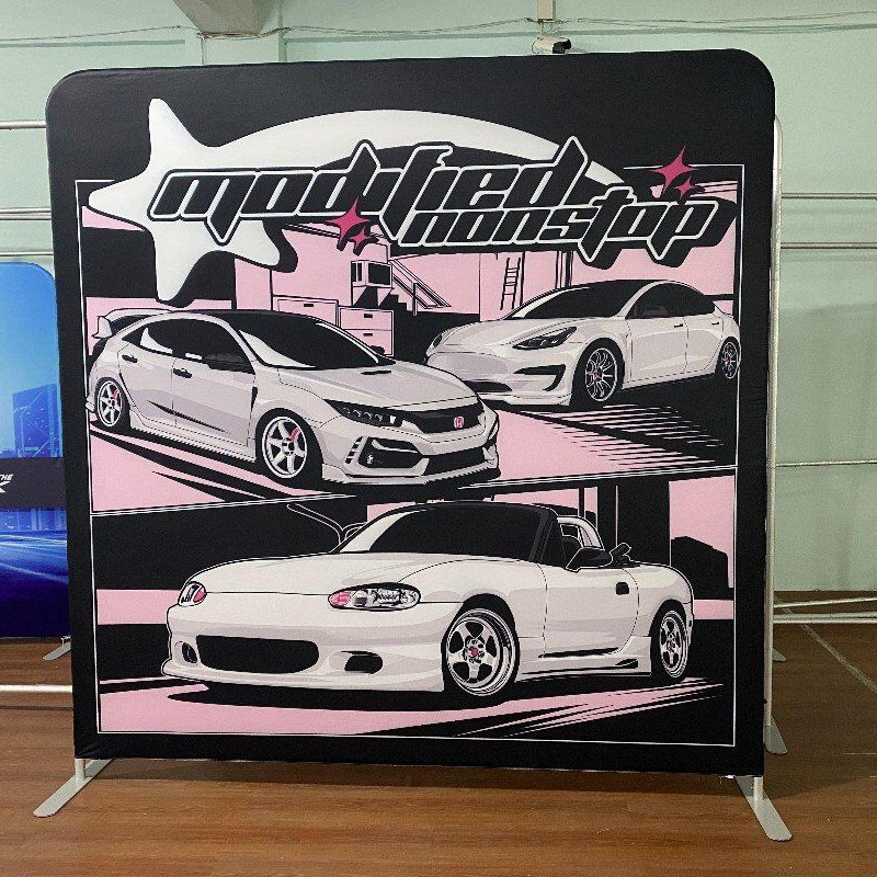 Stretch Tension Fabric 8FT 10FT 20FT Exhibition Backdrop Trade Show Roll Pull up Pop up Display Booth Display Banner Stands