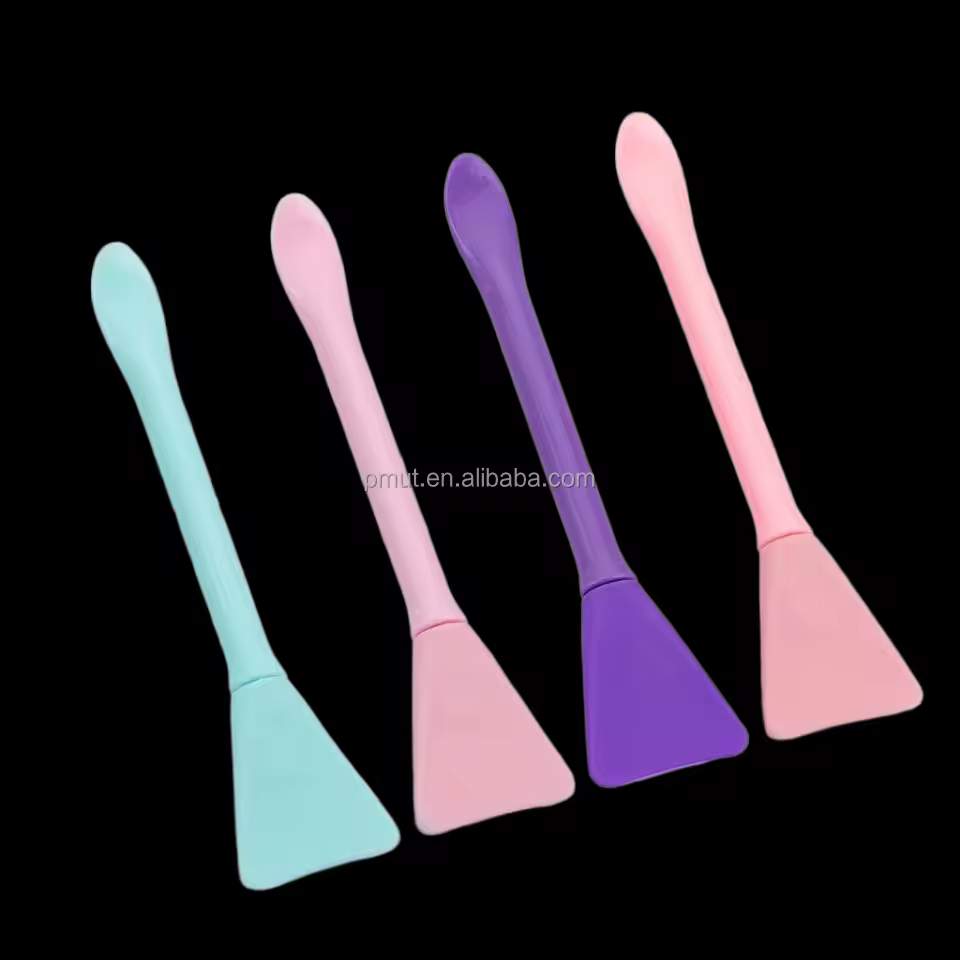 Premium Handmade Flat Silicone Masking Brush Cosmetic Spatula Cream Gel Mud Mask Application Pore Cleaning Tool Makeup Cleaner