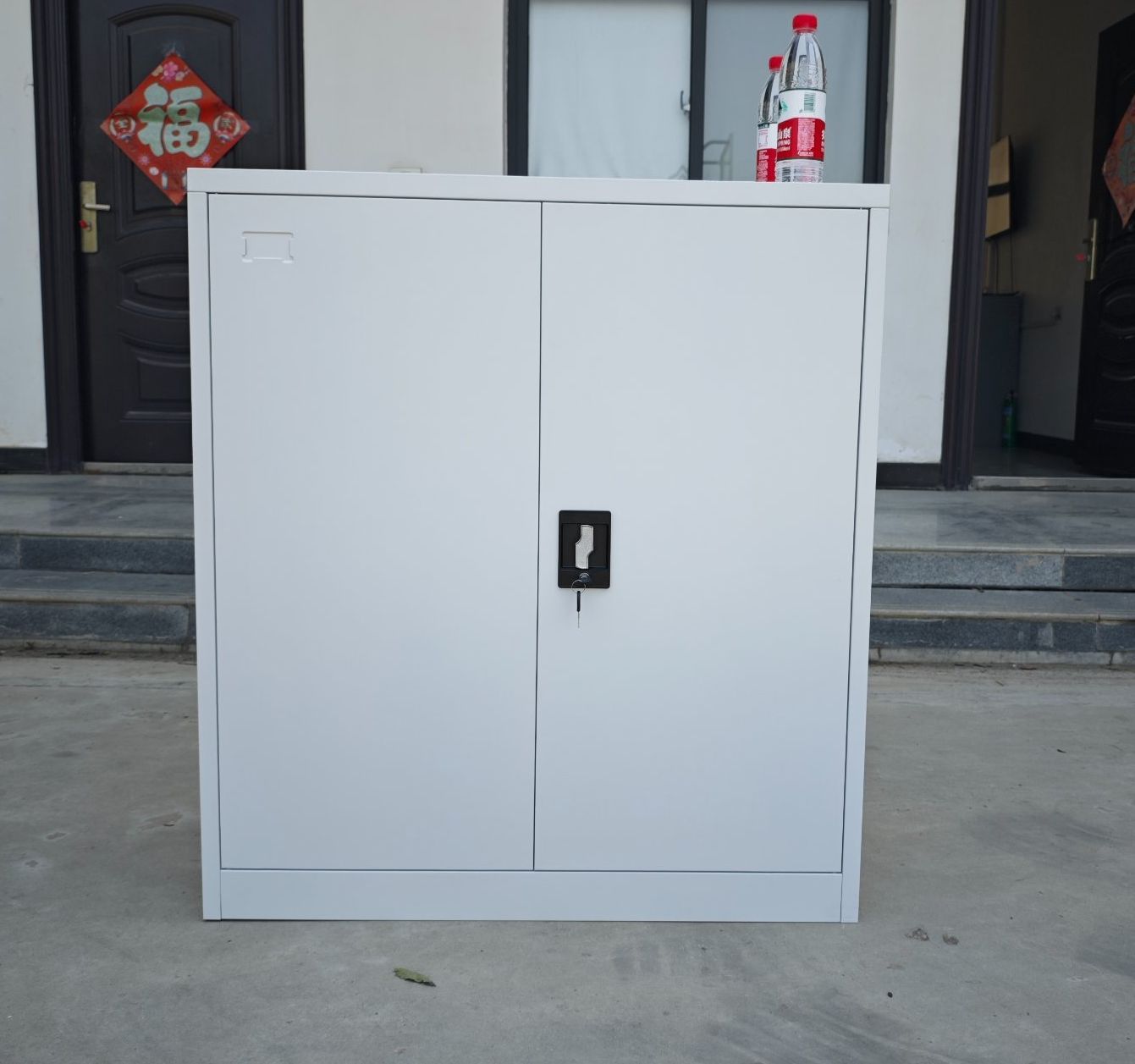 Factory Price Cabinet Office Furniture White Sliding Door Metal Filing Cabinet Storage Short Steel Cupboard Small Garage Tool