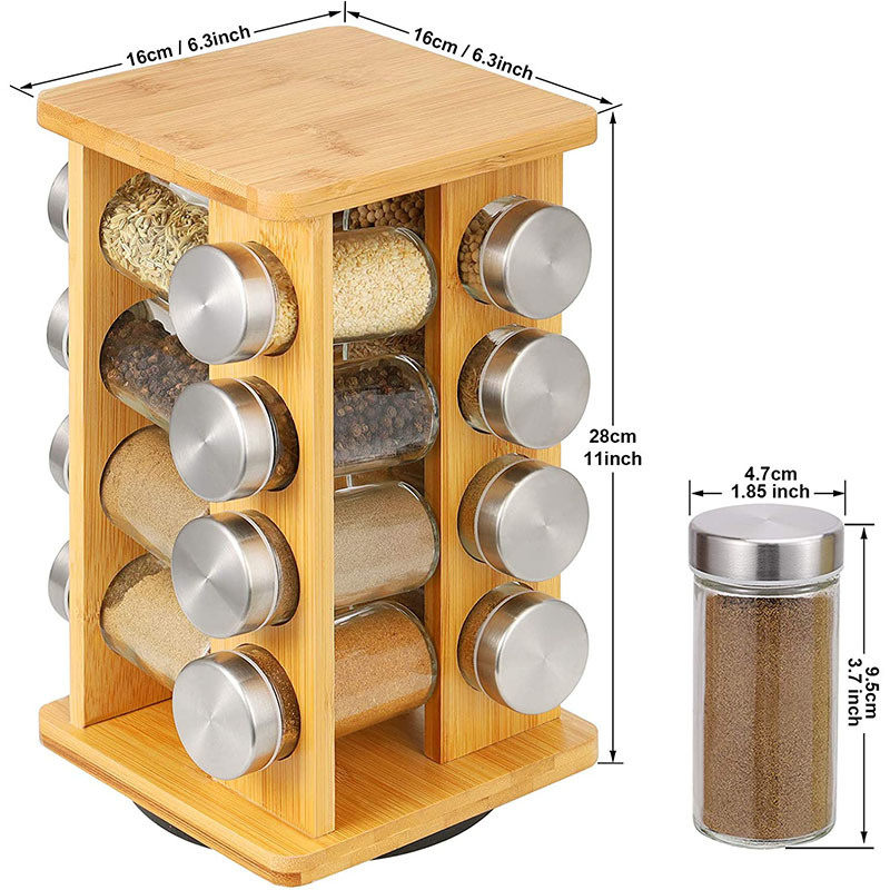 Bamboo Countertop Spice Rack Organizer Spice Rack
