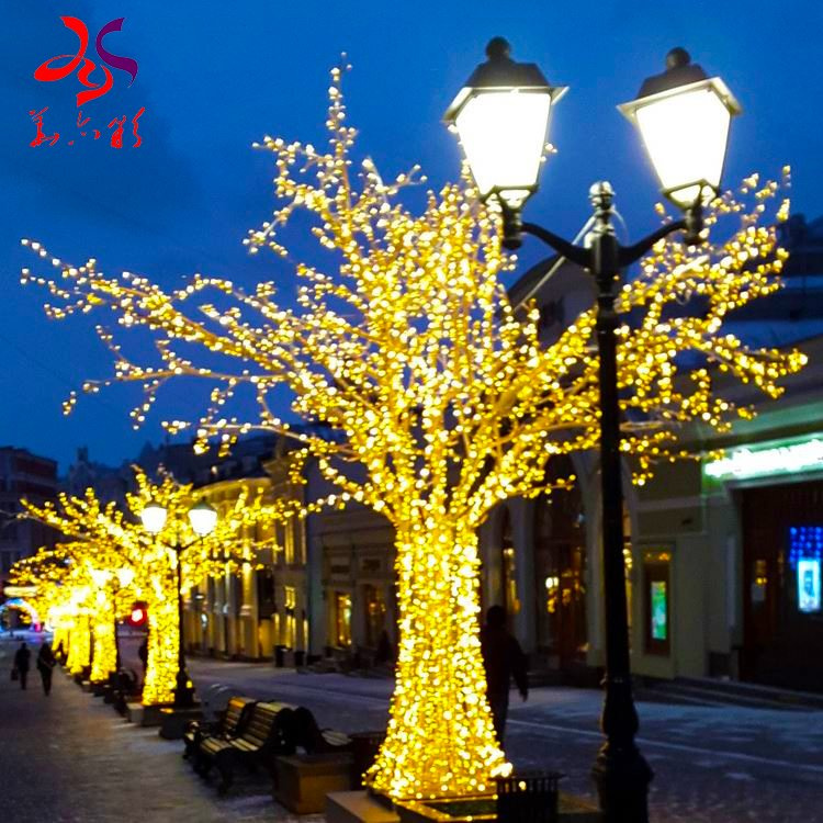 2024 Hot Sale Color Changing Holiday Lighting Illuminated Artificial 3D Twig Branch Tree Motif Light for Christmas Decoration
