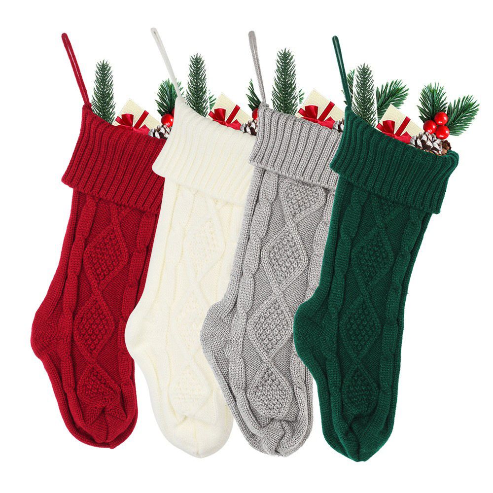 Handmade Yarn Knitted Christmas Stockings Ornament for Baby Home Decorations & Christmas Holiday for Christmas Tree Decorations