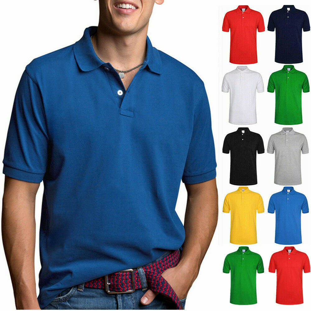 Oversized Comfortable Collared Men Plain Relaxed Fit Durable Polo Shirt