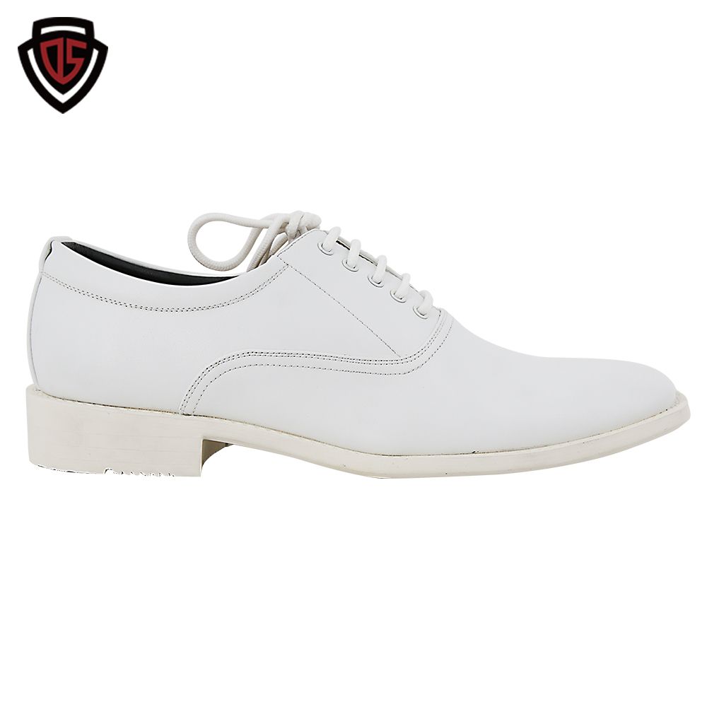 Double Safe Tactical Officer Brown PU Leather Shoes with Shoelace Hiking Men's Formal Dress Combat Shoes