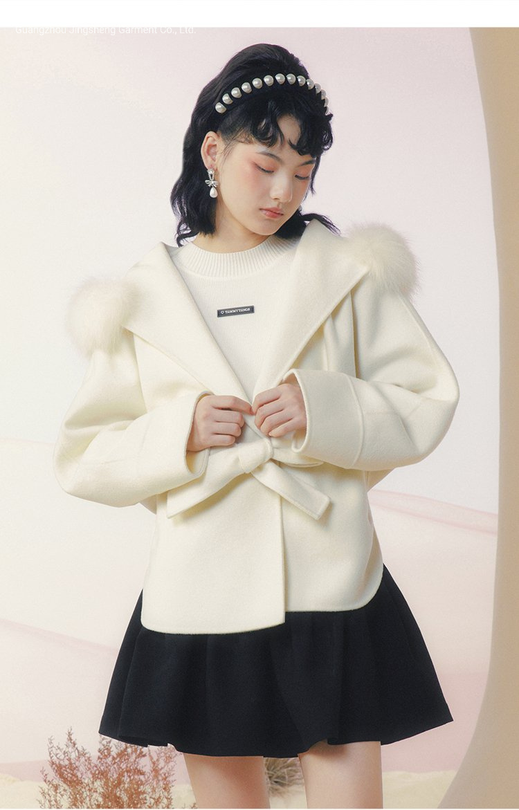 Latest Women′ S Winter Wool Coat Fashion Lady Puffer Jacket Wool Outer Wear Europe Hoodies Girl Teddy Coat Garment Winter Clothes Coat with Fur