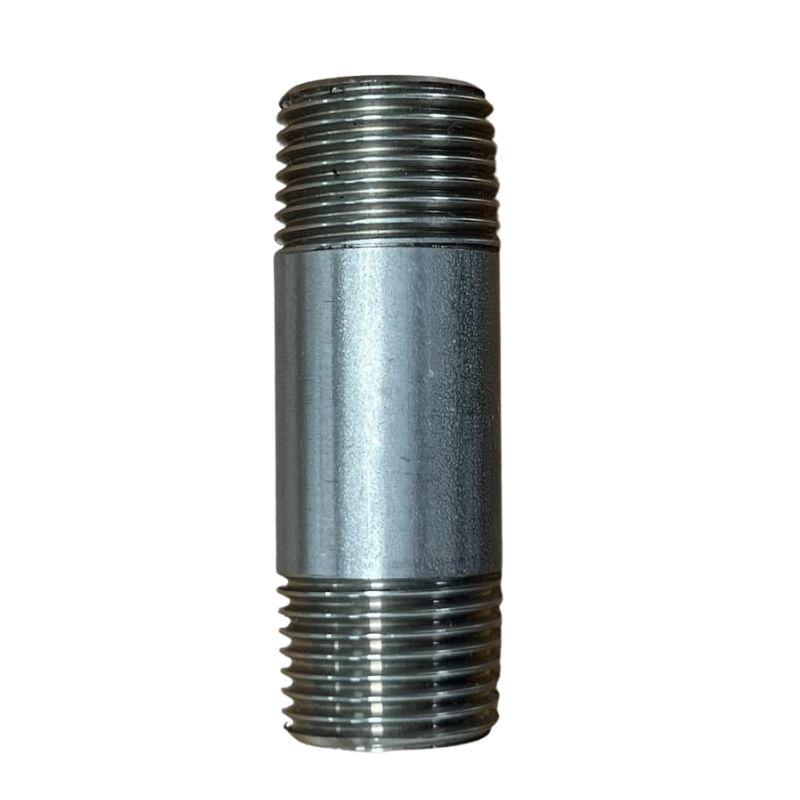 Stainless Steel Nipple Designed for Secure Pipe Connections in Gas and Liquid Systems