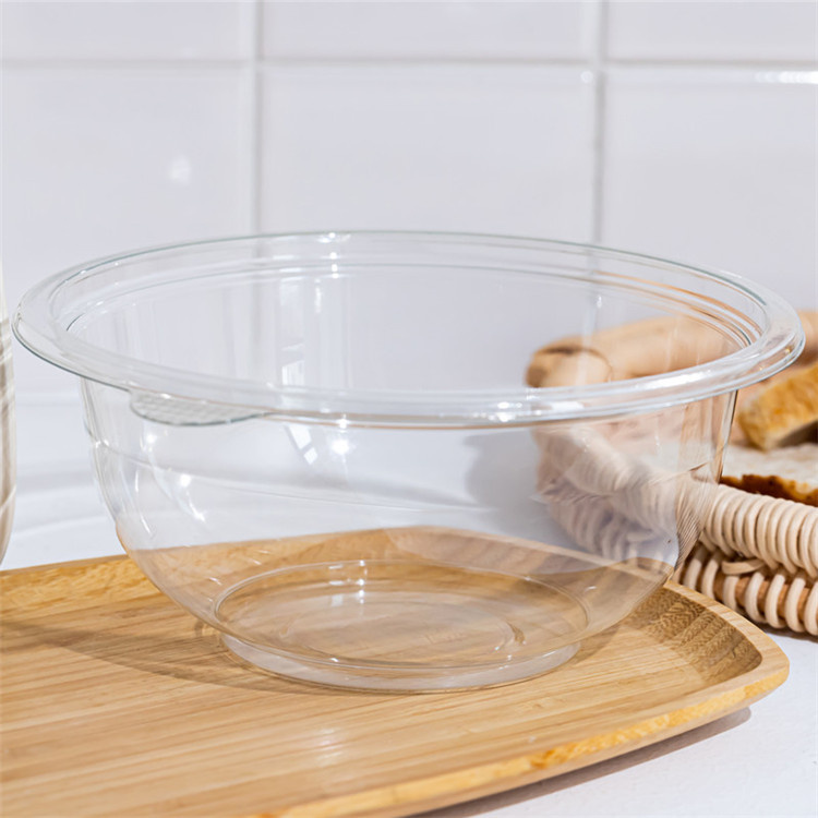 32oz Factory Direct Sales Durable Plastic Disposable Salad Bowl for Dessert Fruit