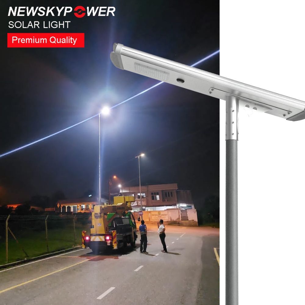 Aluminum Solar Panel Flood Road Outdoor Lighting Waterproof IP65 High Brightness LED Chips 50W 100W 150W 200W All in One Solar Street Light