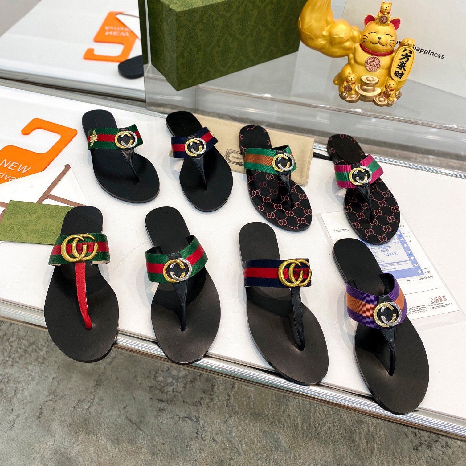 Wholesale Summer Beach Flip Flops Leather Ladies Designer Sandals Luxury Slipper Sandale Femme Lady Shoe Branded Female Fashion Shoes Sandal for Women