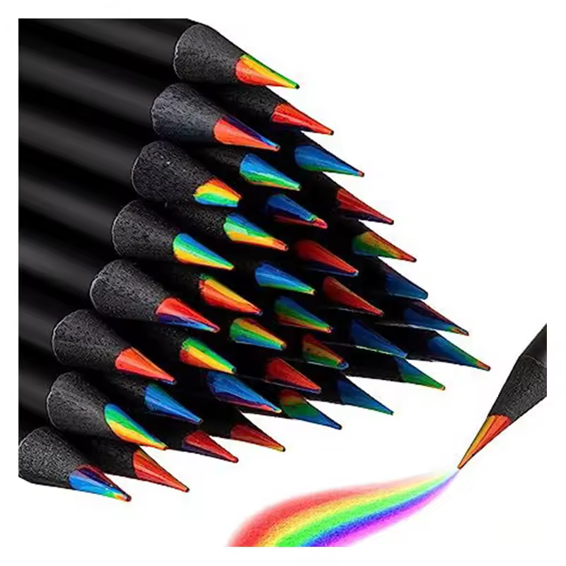 New Listing 12 Pieces Rainbow Pencils,Jumbo Colored Pencils For Christmas Gifts Stocking Stuffers,Pre-sharpened