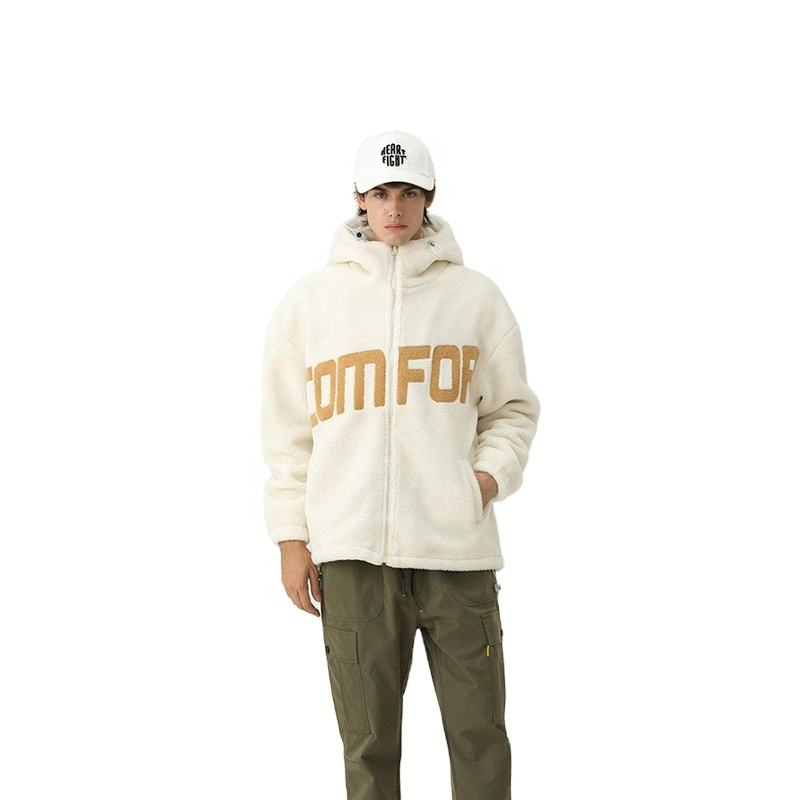 Manufacturer High Quality Man Hooded Fleece Coat Thicken Winter Men Sherpa Jacket