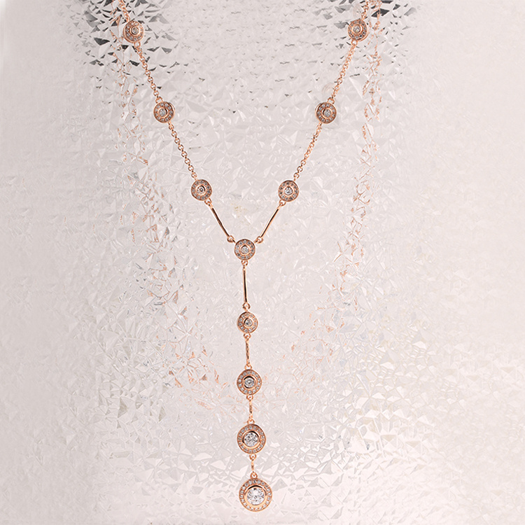 Fashion Accessories Beauty Trendy 2022 Cubic Zirconia Moissanite Lab Diamond Simple Design Fashion Jewelry Factory Wholesale Fine Necklace