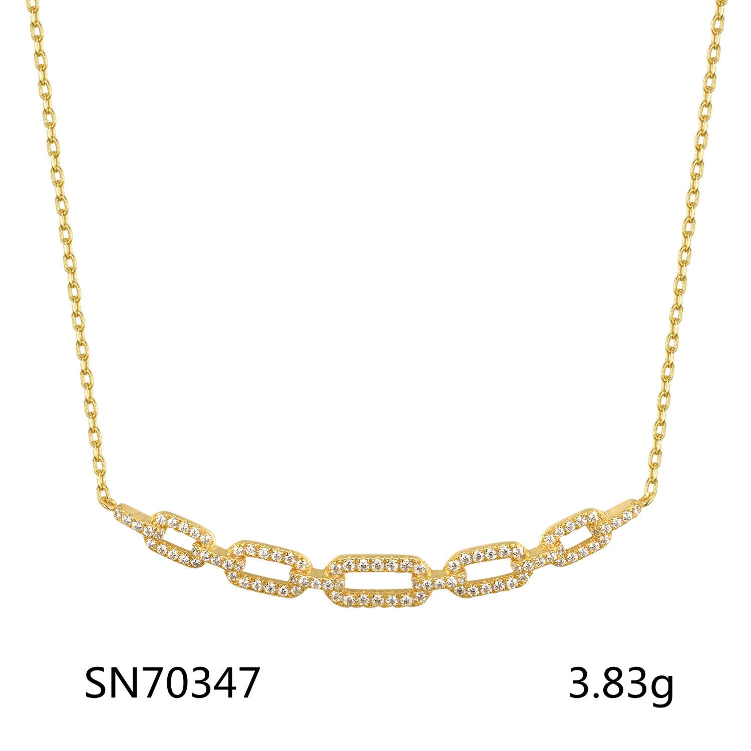 2024 Fashion Beautiful Diamond S925 Silver/14K Necklace