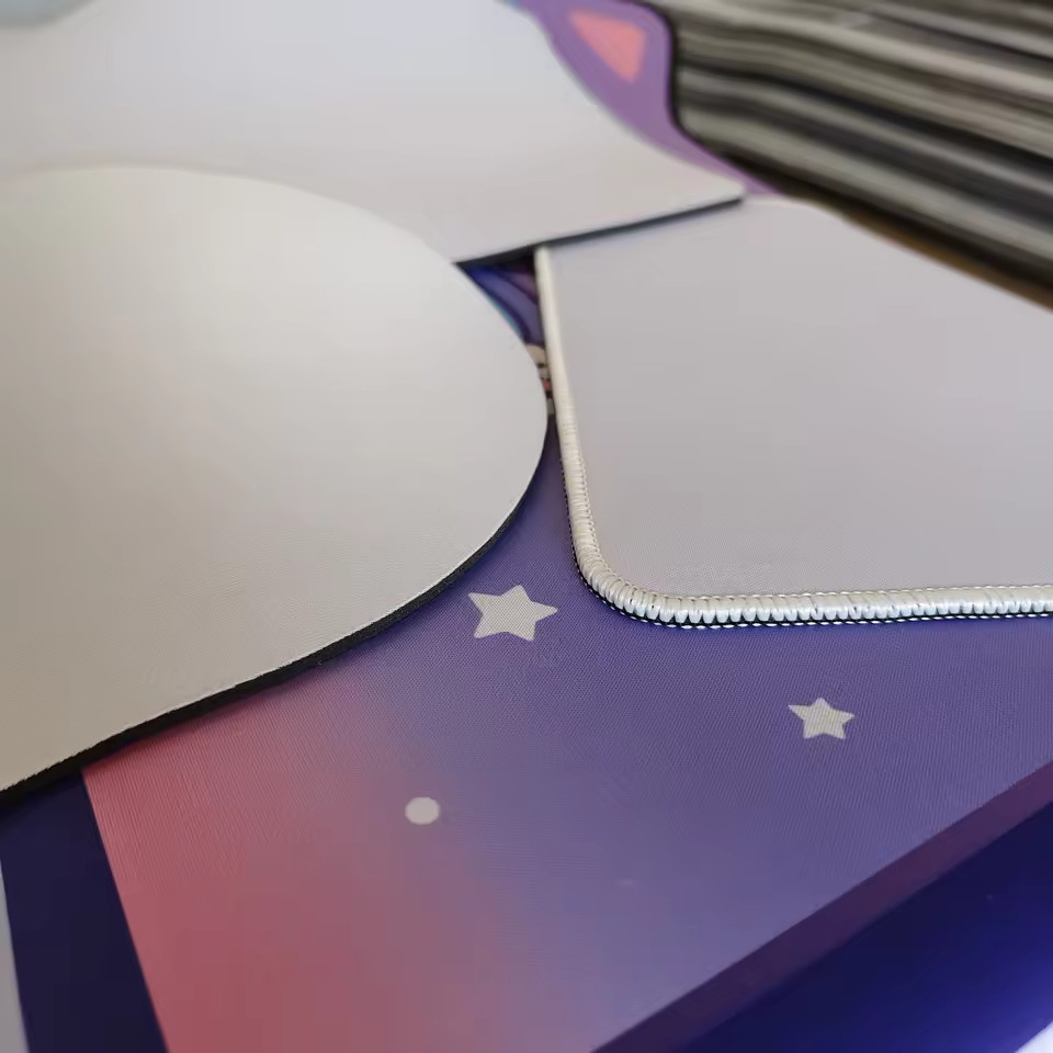 2025 Sublimation Blank Neoprene Square Mouse Pad Rubber Pad Custom Die Cut White Blank Non-slip Rubber Keyboard Mouse Pads