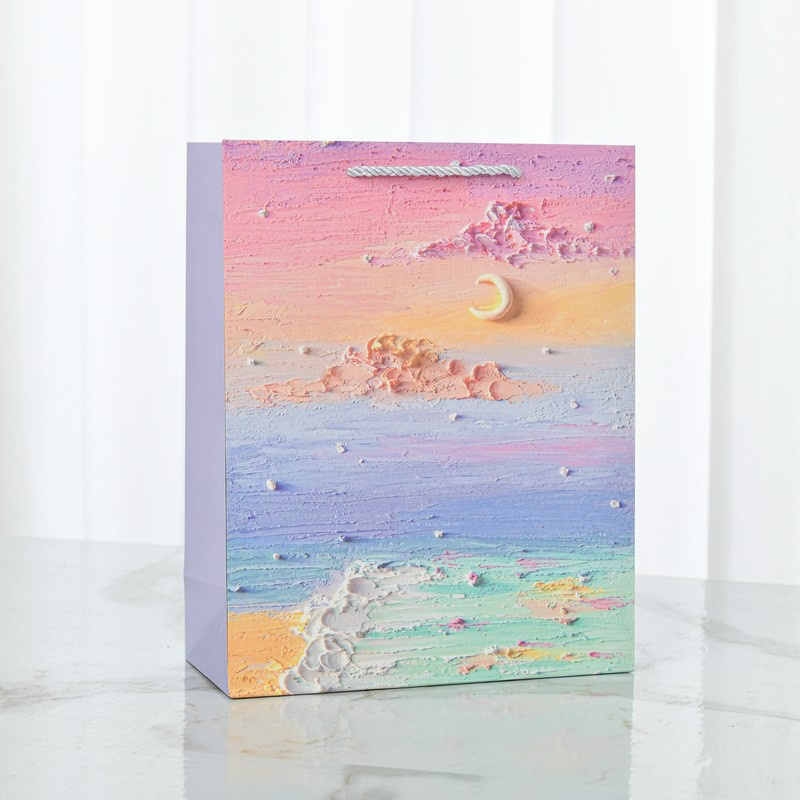 Existing Goods High Quality Paper Bag Shopping Tote Bags for Gift Free Sample