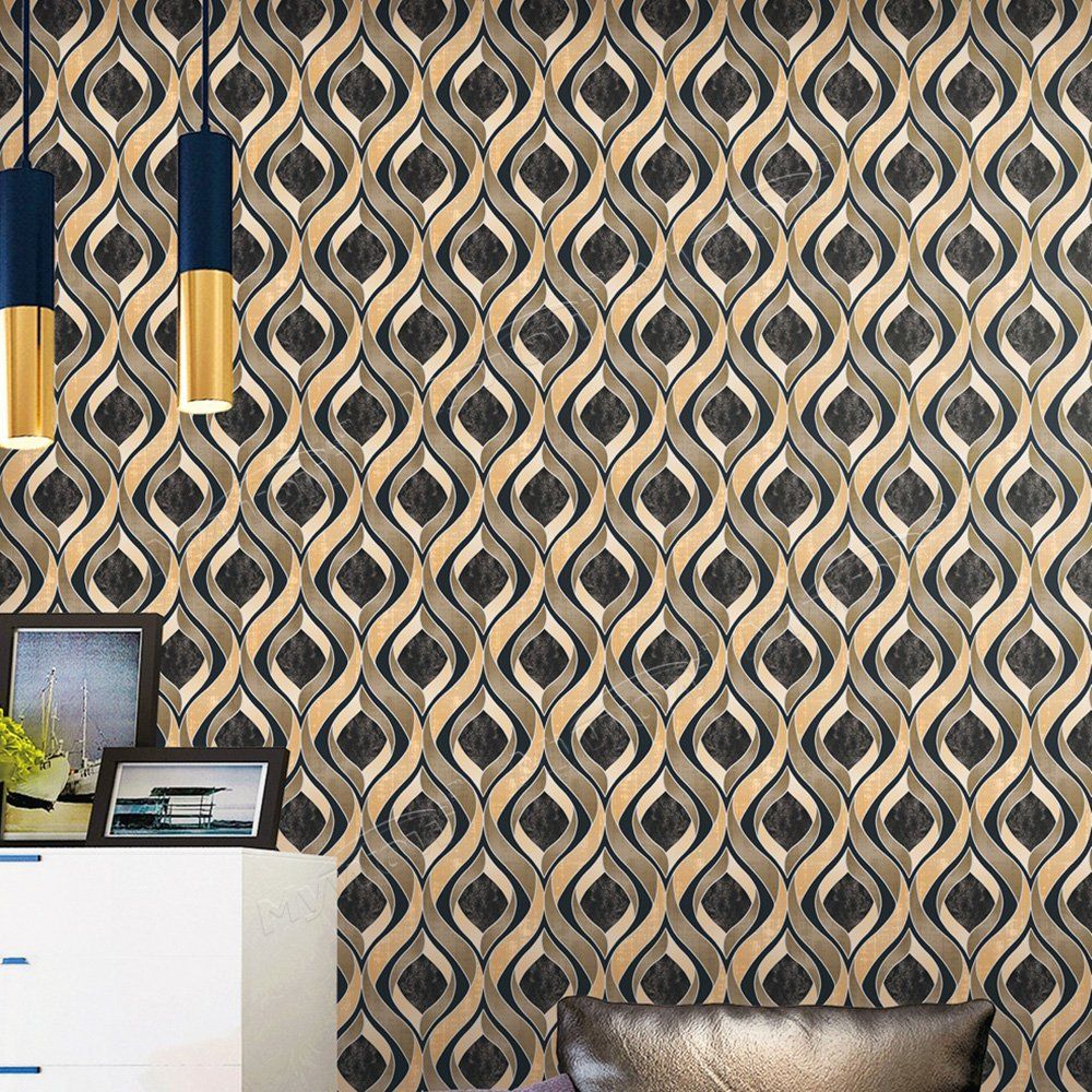 Ready to Ship Classic Wallpaper Items Damask PVC Wall Paper for Home