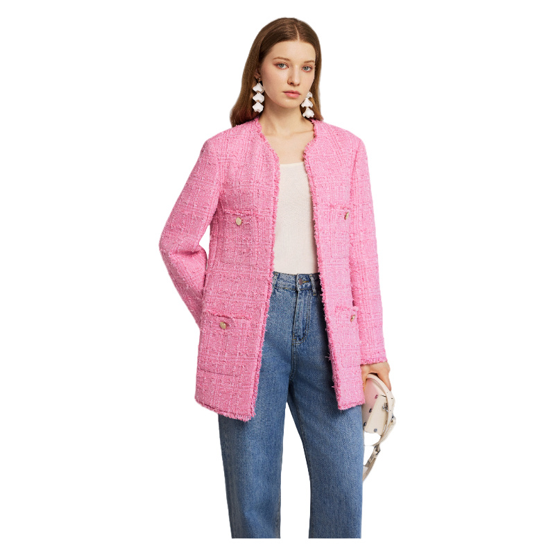 Contemporary Fashion Forward Tailored Look Women Tweed Made to Measure Factory for Boutique Wear