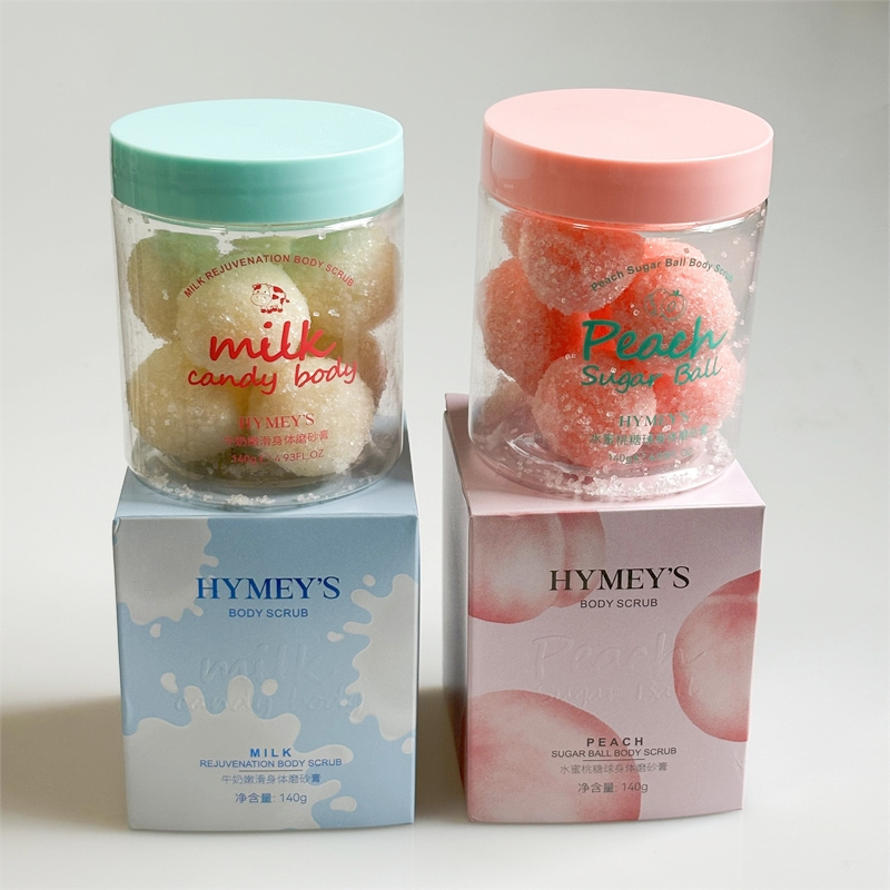 Wholesale Beauty 140g Natural Milk Candy Moisturizing Smooth Skin Private Label Cleansing Exfoliating Body Scrub Cream