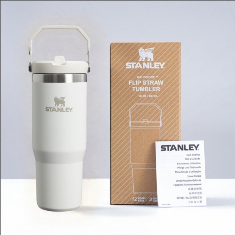 Tumbler with Handle and Straw Lid Leakproof Tumbler Vacuum Insulated Water Bottle